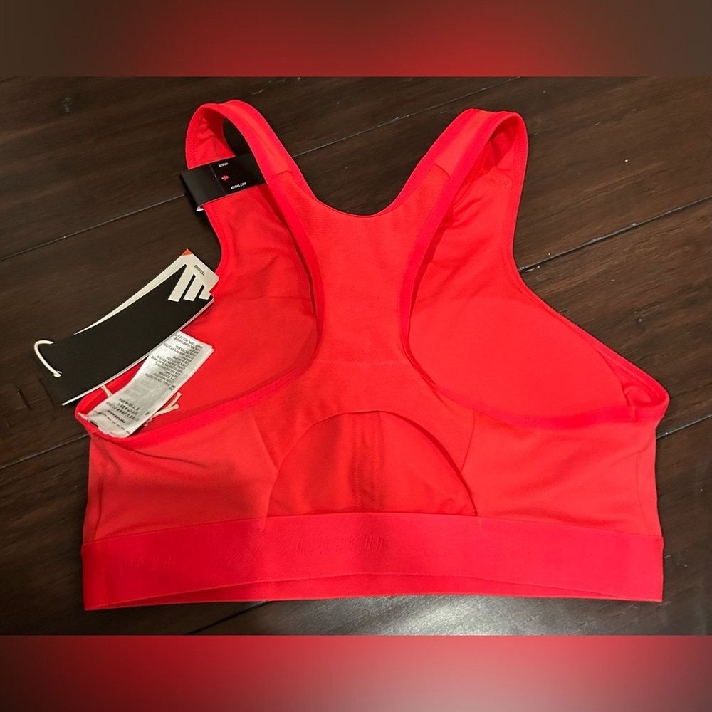 Adidas Orange Medium Support Athletic Bra A/B NWT - Picture 2 of 5